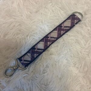 thirty-one Purple Plaid Wristlet Key Loop